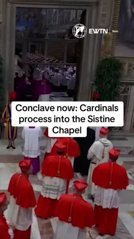Conclave now: Cardinals process into the Sistine Chapel, singing the Litany of Saints as they prepare to take their solemn oath for the election of the Roman Pontiff. All eyes of the world are fixed on the Vatican.  #conclave2025 #conclave #sistinechapel #catholicchurch #catholicism #vatican