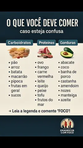**Você sabe como montar um almoço saudável e equilibrado?** Este post vai te ajudar a fazer as escolhas certas para manter o foco na sua alimentação!  **Monte seu prato assim:** 1. Escolha uma fonte de carboidrato saudável (ex: arroz integral, batata doce, quinoa); 2. Adicione uma proteína magra (ex: frango grelhado, peixe, tofu); 3. Inclua legumes e verduras variados; 4. Complete com uma gordura boa (ex: azeite de oliva, abacate, sementes).  **Salve este post para não esquecer e comente 