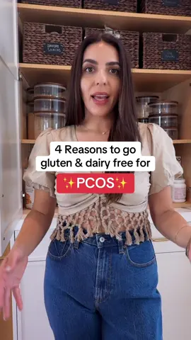 If you have PCOS and struggle with weight loss, bloating, or cravings, you might want to try going gluten and dairy free for 30 days to see if your symptoms improve! I’m sure you’ve made a lot of lifestyle changes for PCOS… but cutting out & replacing these foods could be the missing link to actually making progress. You’ll never know unless you try! #pcos #pcosawareness #pcosweightloss #pcoslife #pcosproblems 