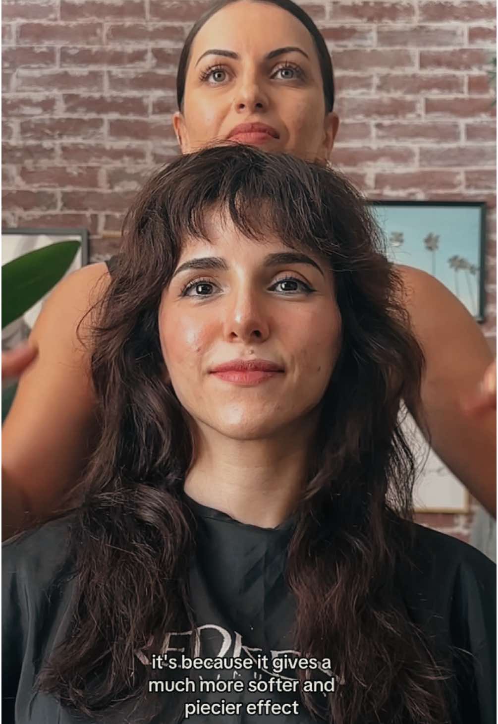 Her hair was craving this cut! She came all the way from Al Ain for a custom razor shag haircut ✂️ Do you want the consultation video? #haircut #razorcut #razorshag 
