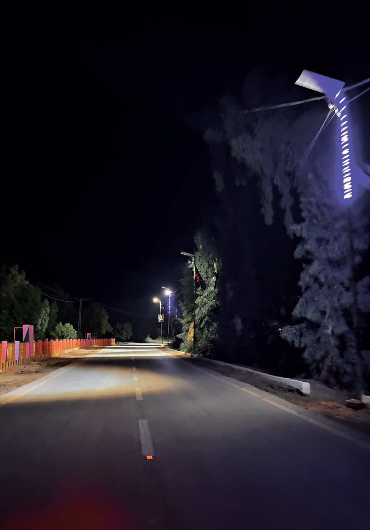 Night View of Naudero 🌿 1AM 🌼 #maxrecords #villagelife #sindh ✅