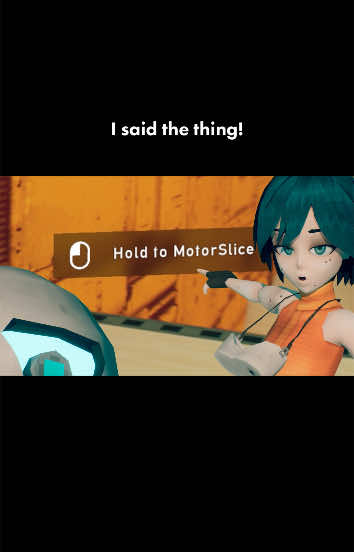 I love when games say the thing! #games #gaming #indiegame #gamedev #chainsaw #chainsawman #csm #waifu #motorslice 