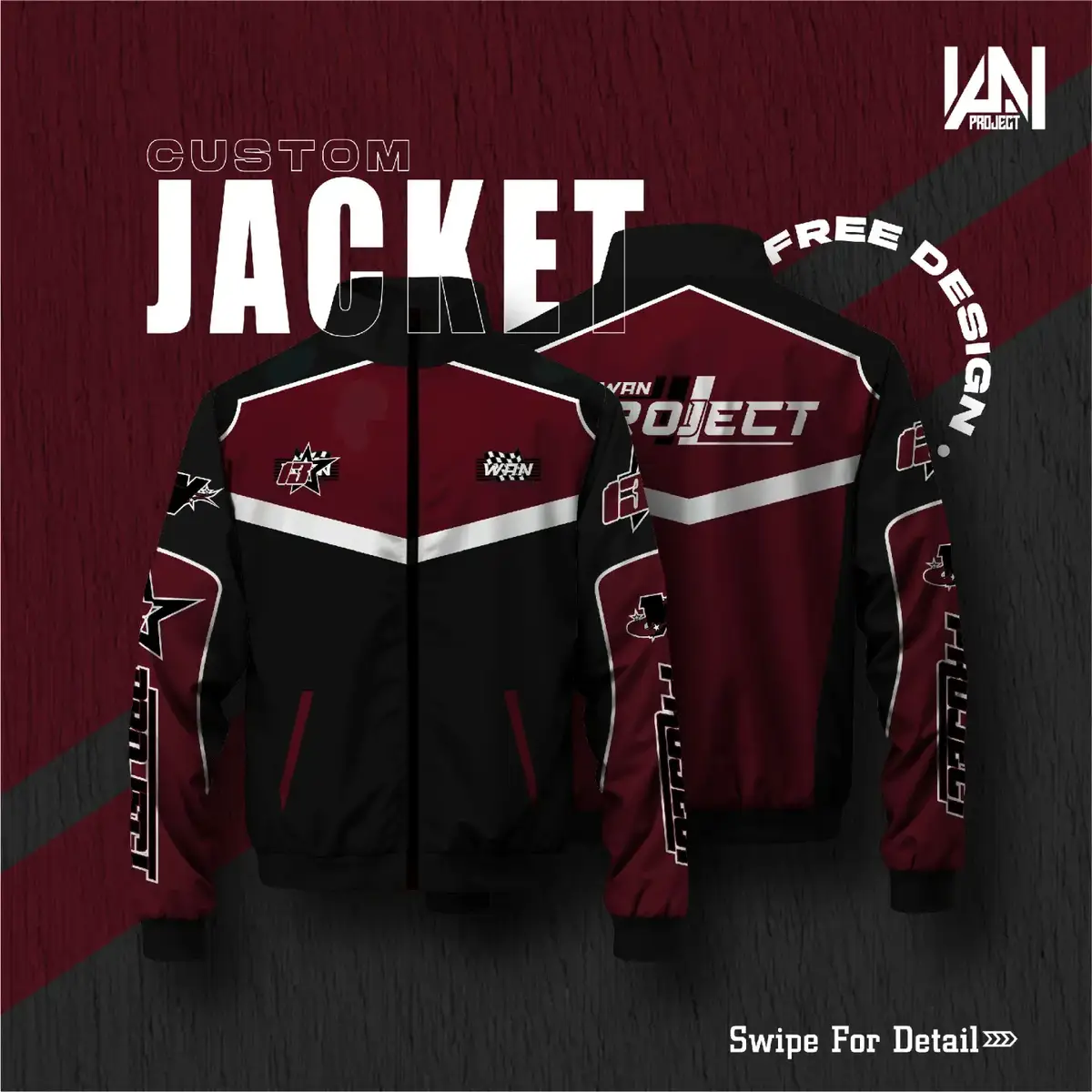 Jaket Custom Satuan free design DM for order #jaket #jaketracing #jaketbalap #jaketcustom #racing