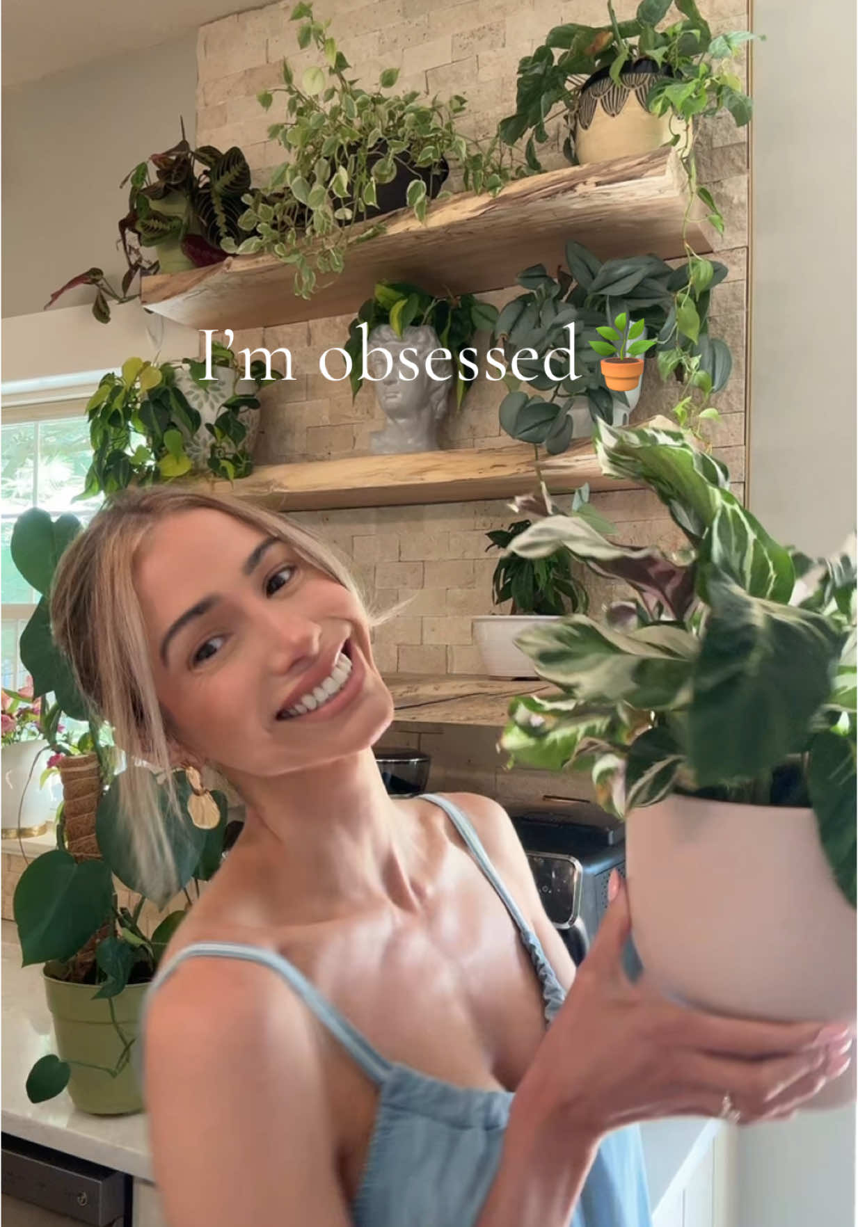 Plants are one of my hobbies 😉🪴 Was shooting for a campaign and didn’t quite realize how many house plants I have until they are in the same room together. This only is a handful🤫 😁 #plantsoftiktok 