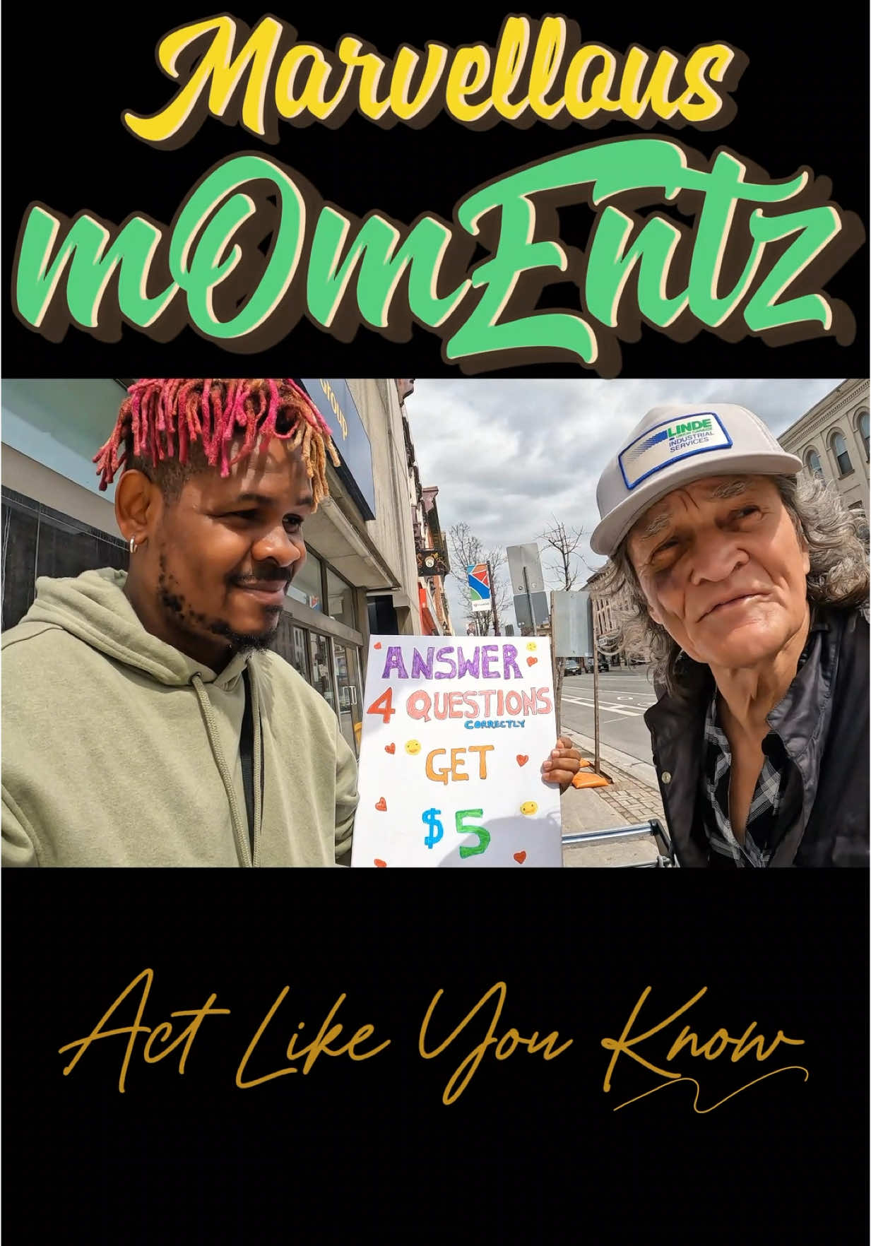 Answer 4 Questions get 5$ Catch the vibe and moments as Marvellous aka Fikky Baddman tours the streets of your neighborhood with a mouthful of random questions  #FikkyBaddman #MarvellousMoments #StreetInterviews #VoxPop #FunnyVideos #Trending #SocialExperiments #YouTubeShorts #FunnyShorts #CrazyReactions #StreetPranks #ViralVideos #TorontoLifestyle #AfricanCreators #LifeInCanada #StreetCulture #random#randomquestions #ExploringCanada #LifeInCanada #CityAdventures #randompeople #TravelAndCulture #PublicInterviews #rizz #rizzler #riz #RandomPeopleAnswerQuestions #InterviewReactions #SocialQuestions