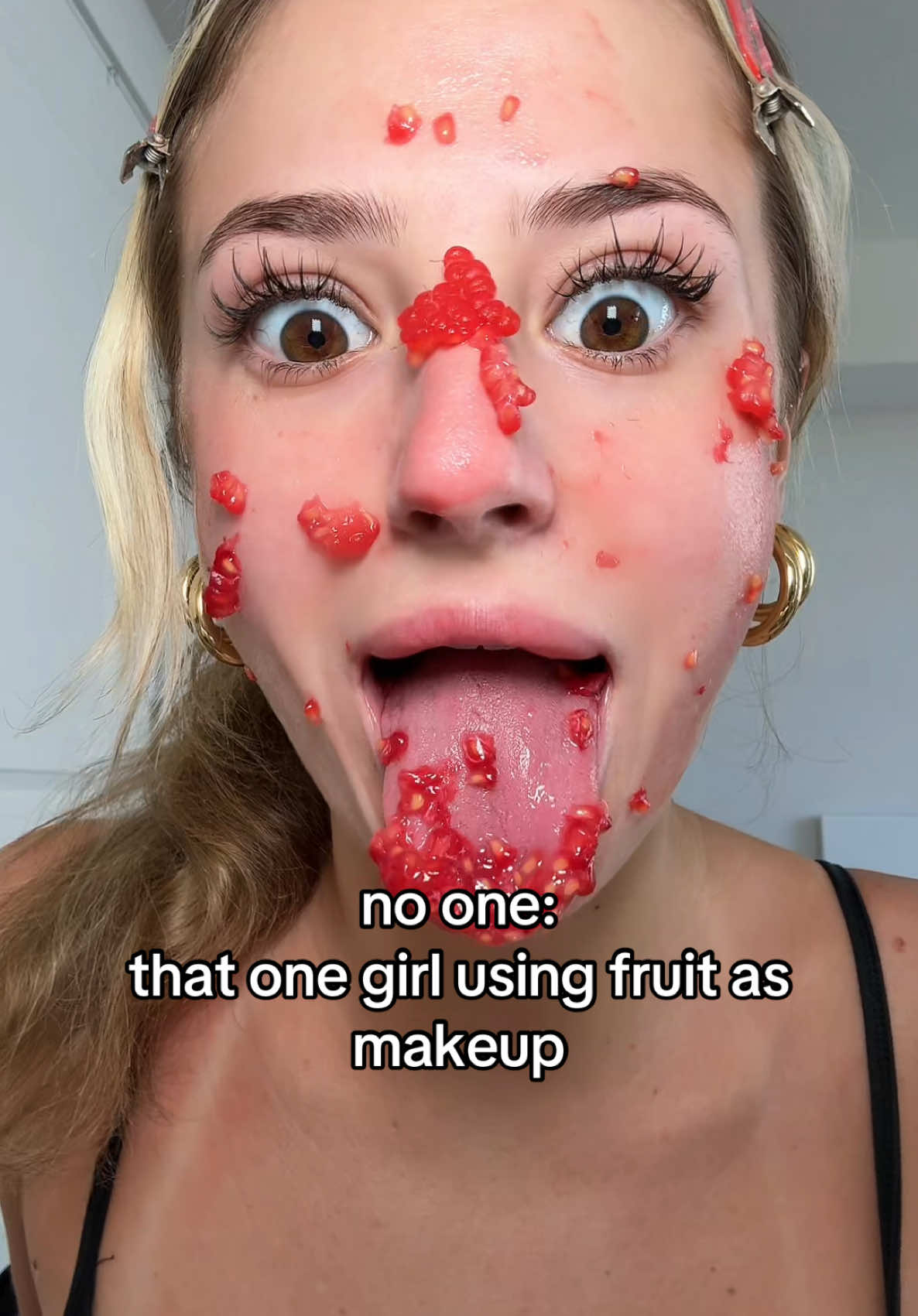 Raspberry Makeup 😂 #fyp 