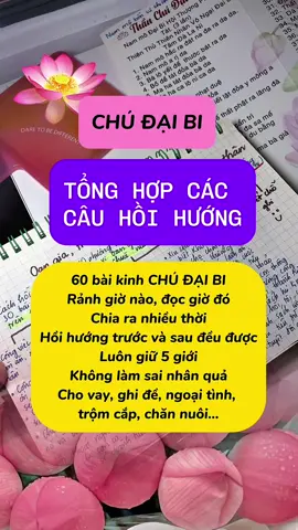 Đọc chú đại bi thì hồi hướng như thế nào, ai theo hạnh chị Yến thì sẽ hồi theo cách này nha. Tùy duyên cả nhà mình muốn theo ai cũng được, quan trọng đích đến mn sẽ được thành tựu và có cuộc đời bình an. Hoan hỉ ạ, NAM MÔ A DI ĐÀ PHẬT