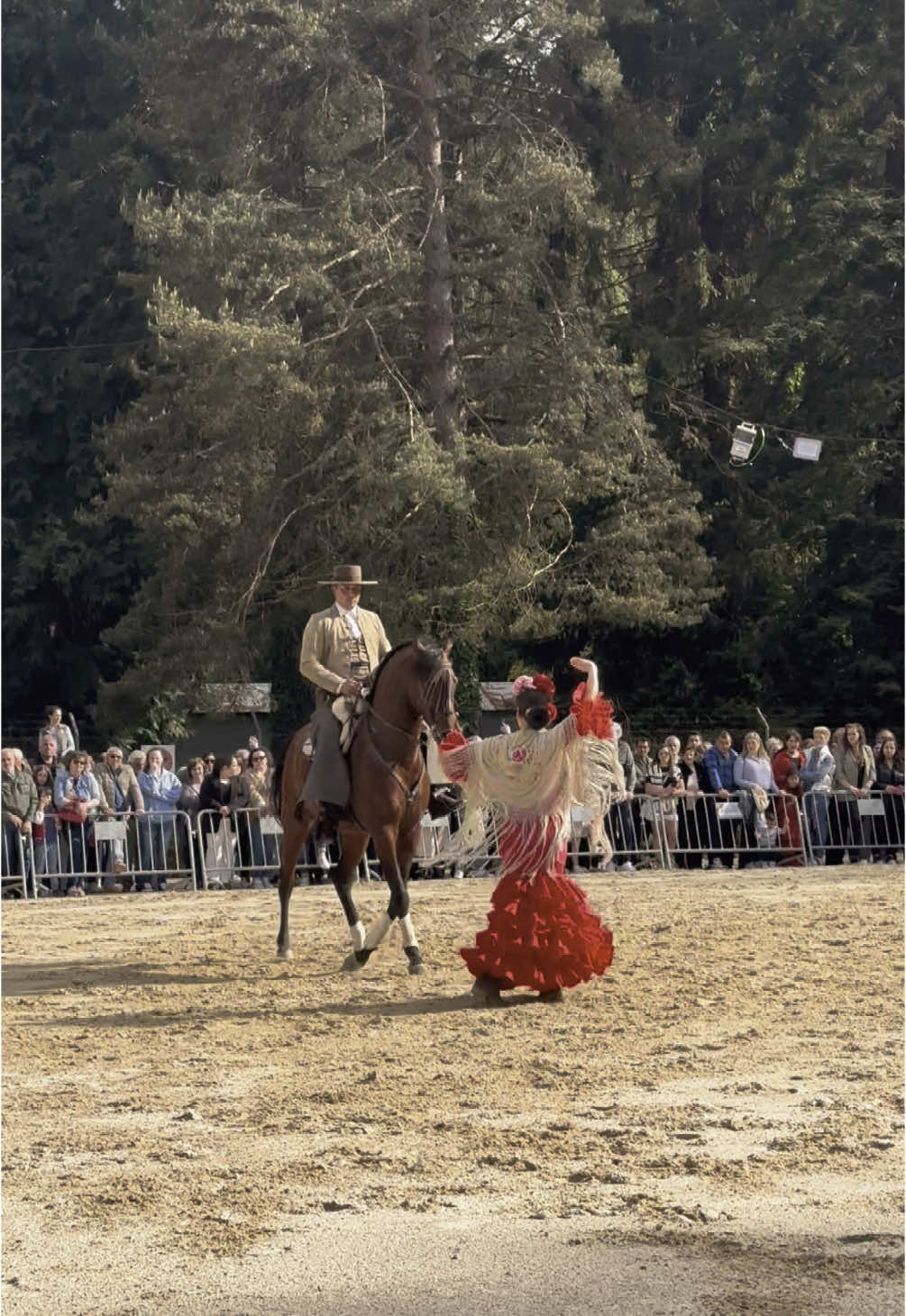 @marques Bailando sevillanas a caballo por @Omarmontes ❤️ #feriadeabril #bailaora #omarmontes