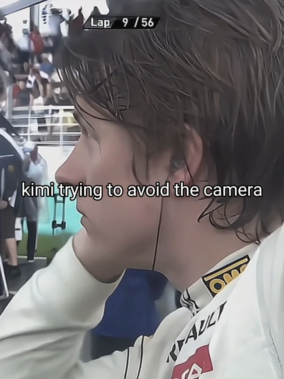 love this clip of kimi, so unbothered  #fypage #slideshow #f1 #formula1 #lewishamilton #maxverstappen #fernandoalonso #ferrari #Mercedes #astonmartin #charlesleclerc #kimiantonelli #oscarpiastri #iceman #kimiraikkonen 