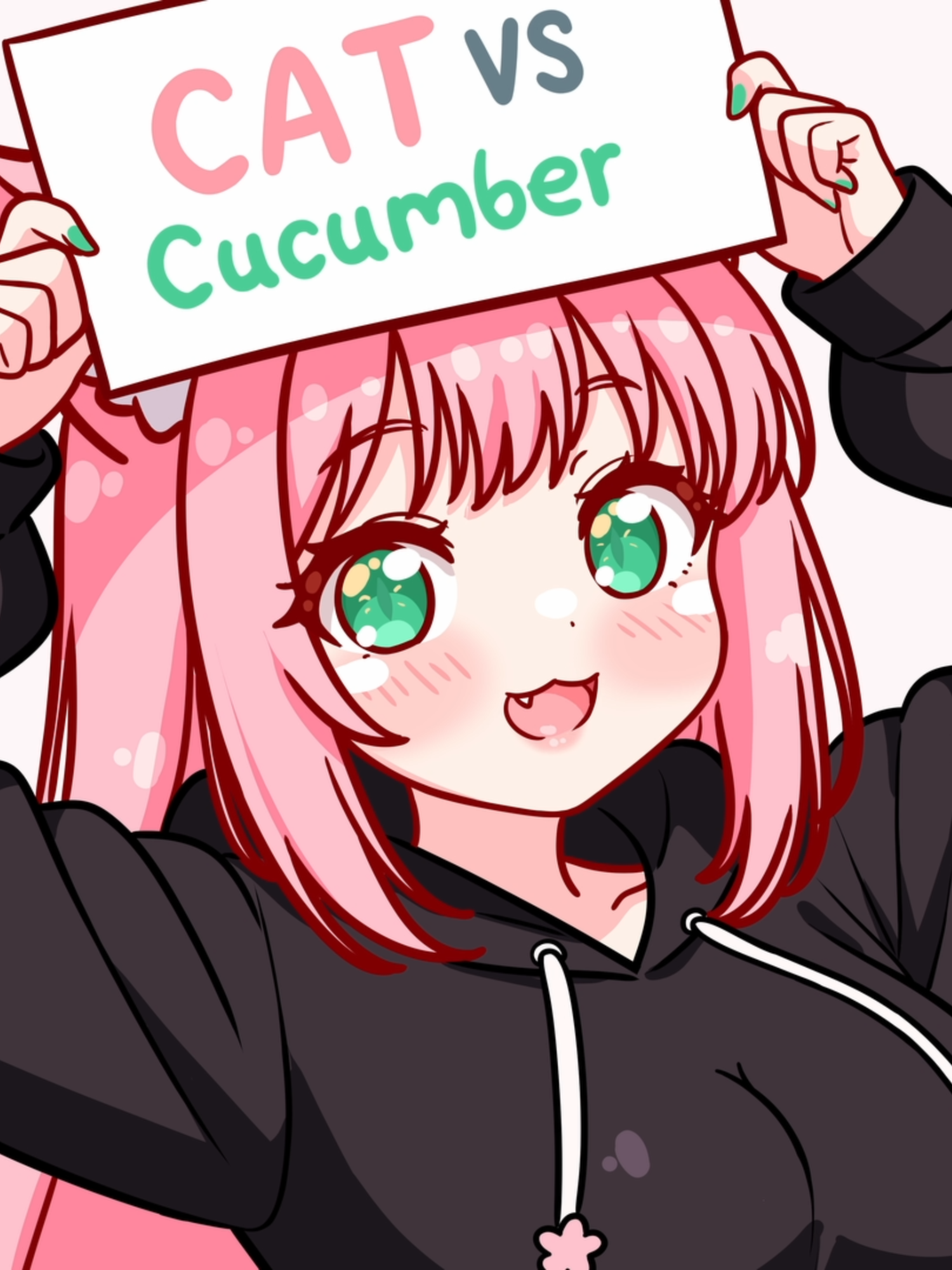 Cat VS Cucumber 🐱🥒 Hewwo, nya~ :3 Why are cats afraid of cucumbers? And what about catgirls? In this very important scientific experiment, Kisa risks her precious tail. She was peacefully eating her fish... until Konkon (that sneaky fox girl!)... 💗 Give headpats to the cat girl - hit that subscribe and leave a paw up~! 😽✨ 🎨Art, animation and voice by me (with my own lil paws) 🌸Original characters: 😻Cat girl - Kisa 🦊Fox girl - Konkon #kiska_sempai