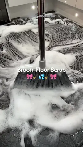 Omg how do you all make scrubbing with a broom so easy. I struggled with this, I think the bristles were too long. Hope you all still enjoy it 💕💕💕. #creatorsearchinsights#fyp#CleanTok#cleaninghacks#cleaningmotivation#floorscrubbing#floorscrub#broom#soap#soapasmr#asmr#sleep#oddlysatisfying