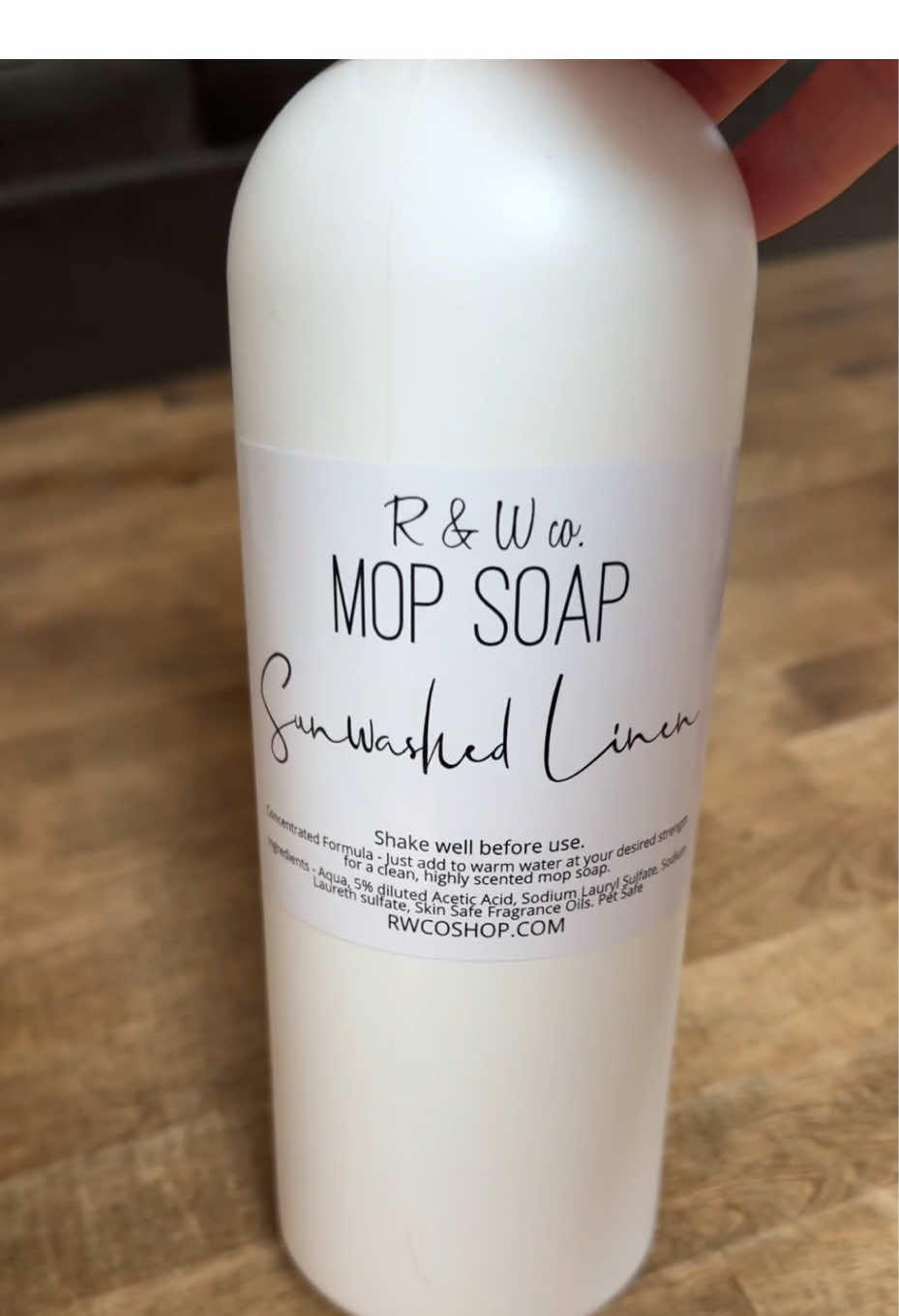 The highly scented Mop Soap from @R&W Co. not only cleans great but smell great too.  Can be used in all multiple floor types.  #mop #floorcleaner #cleaner #CleanTok #TikTokShop