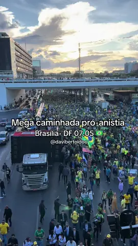 Mega caminhada em Brasília pró-anistia. 🇧🇷 #nikolasferreira #voltabolsonaro #direitaconservadora 