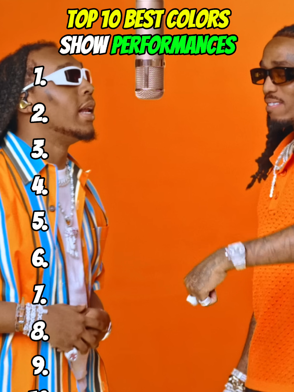 TOP 10 BEST COLORS SHOW PERFORMANCES #colorsshow #performance #rap #rappers #quavo #takeoff #kaliuchis #songs #yame #oxlade #songs #spotify #popular 