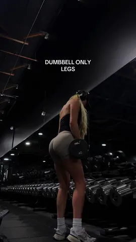 Dumbbell only leg workout in @DFYNE code TAYLOR 🤍 #dumbbellworkout #legday #legsworkout #workout #routine #gymgirl 