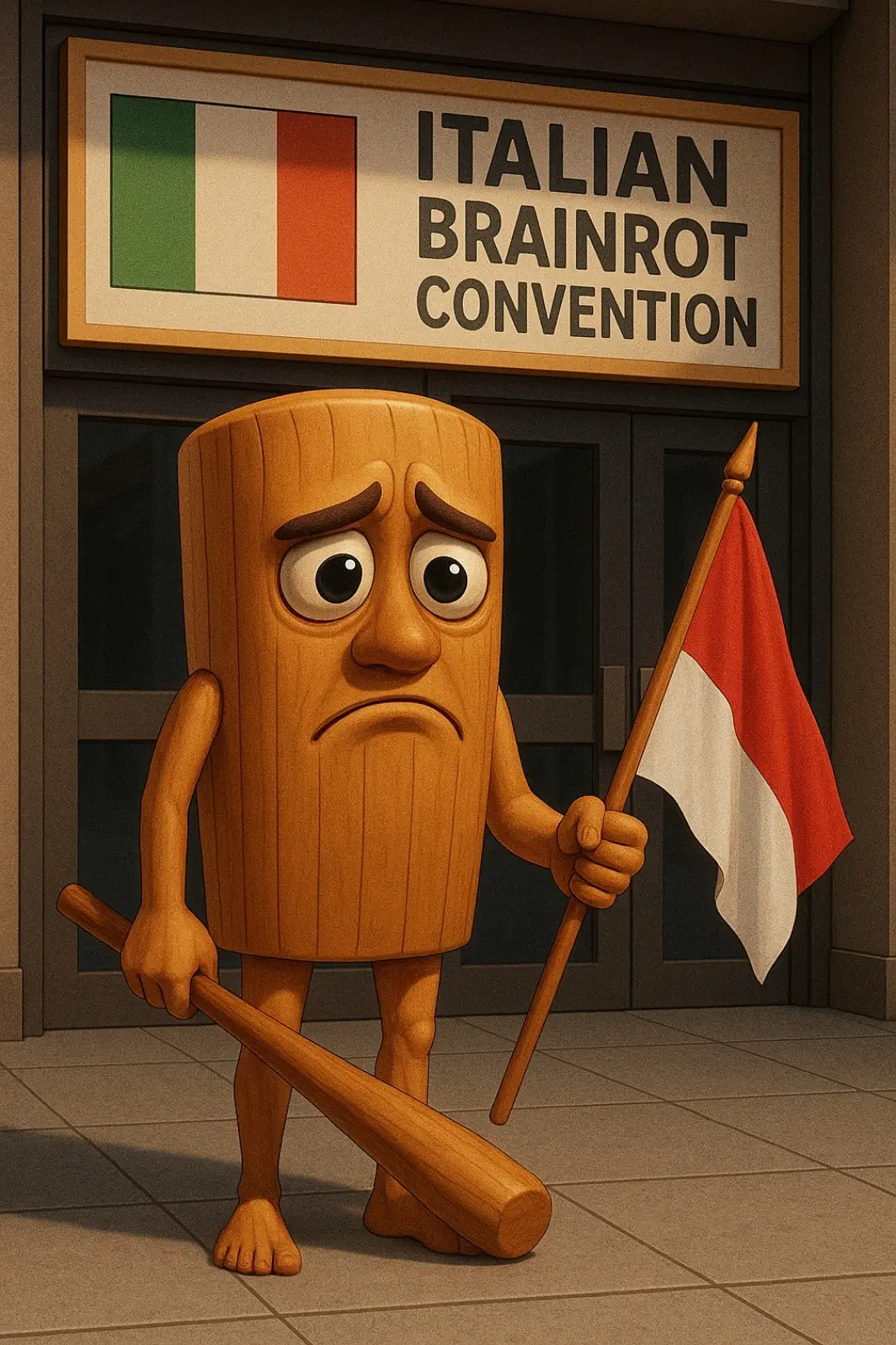 Tung Tung Tung Sahur is actually not Italian at all. He’s an “anomaly” character derived from Indonesian practices during Rammadan. That’s right. Tung Tung Tung Sahur is Indonesian. Let’s all remember to honor his country of origin! #tungtungtung #italianbrainrot #indonesia #anomaly 