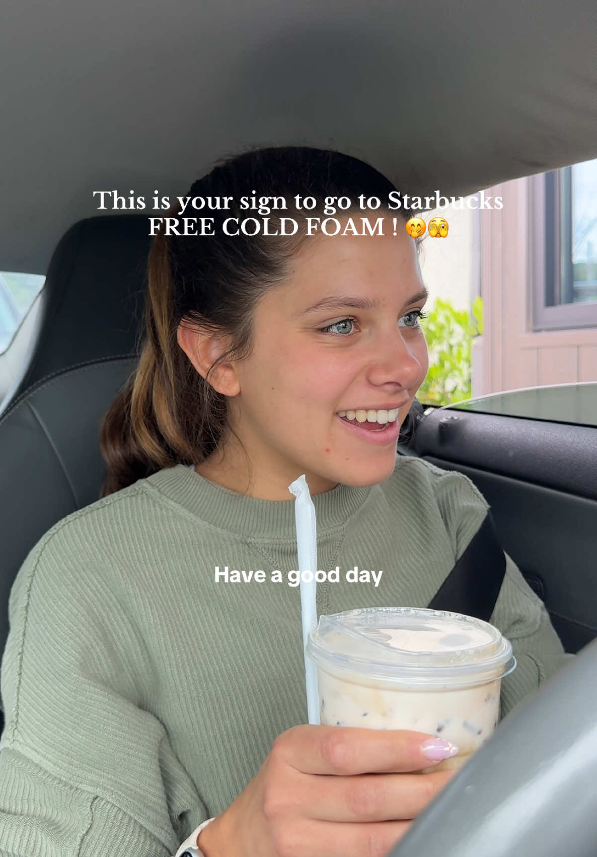 Free cold foam! I’m in ! Lmk if you get a free cold foam today! @Starbucks #starbucks #coldfoam #coffeetime #coffeerun 
