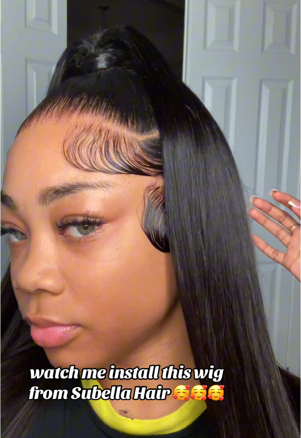 Subella Hair 220% Density Straight HD 13x5inch Lace Frontal Wig 26inch, price only $117 (with 10% Discount now!) @subellahairamazon 