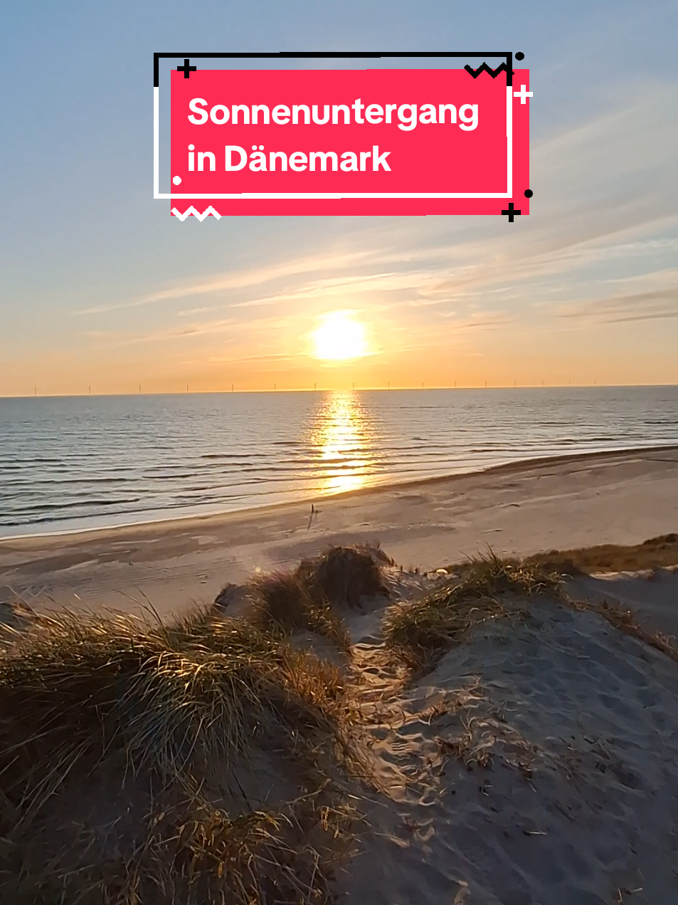Sonnenuntergang am Strand in Dänemark  #denmark #nature #welovedenmark #dänemark #nordsee #northsea #strand #glück #sonnenuntergang #sunset