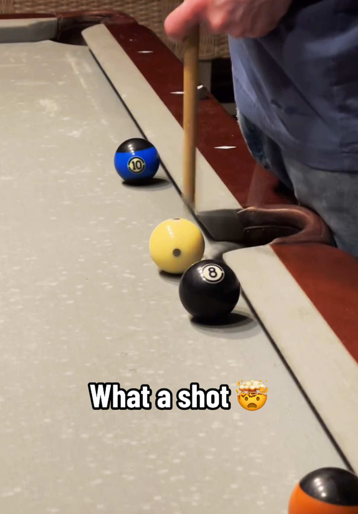 Wait for it 🔥 (via pocketbilliardshots/IG) #pool #trickshot #skill 