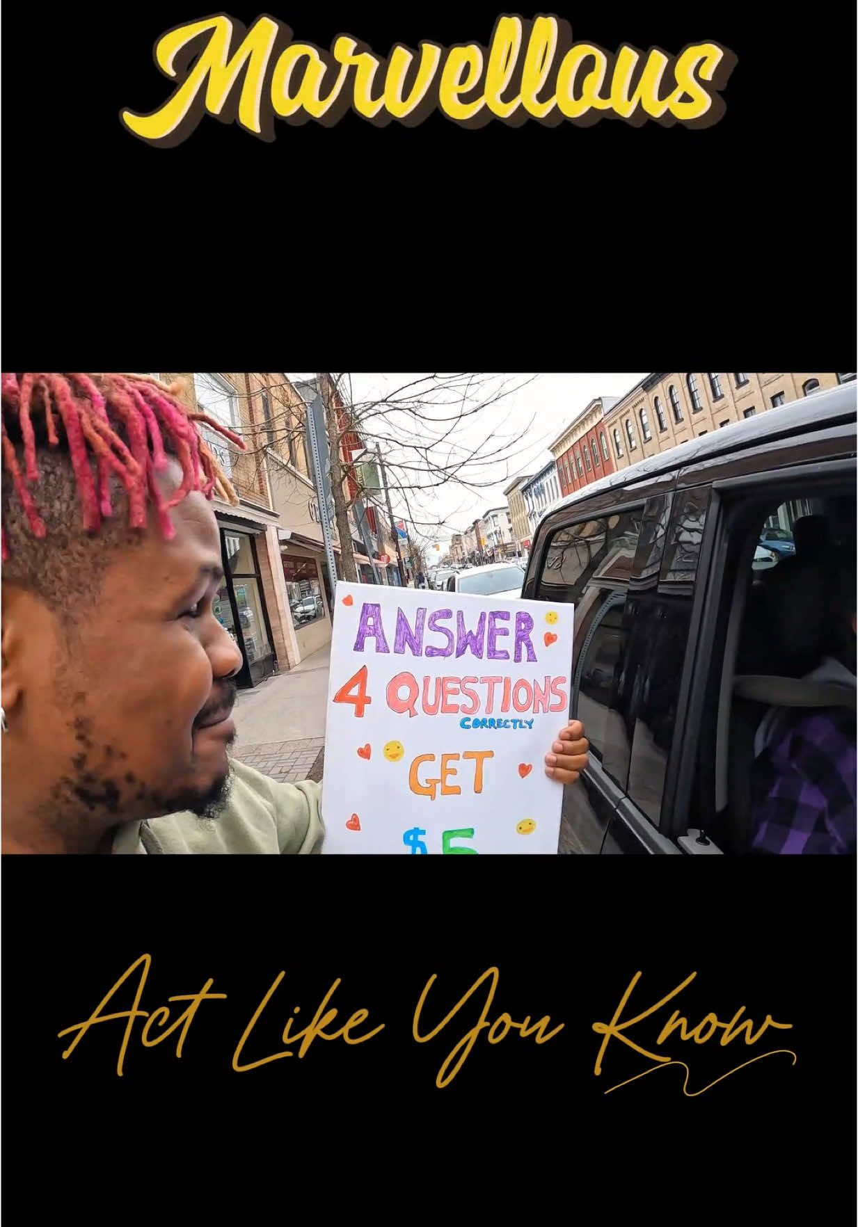 Well he had a good shot at the money! Answer 4 questions and get 5 dollars  Catch the vibe and moments as Marvellous aka Fikky Baddman tours the streets of your neighborhood with a mouthful of random questions  #FikkyBaddman #MarvellousMoments #StreetInterviews #VoxPop #FunnyVideos #Trending #SocialExperiments #YouTubeShorts #FunnyShorts #CrazyReactions #StreetPranks #ViralVideos #TorontoLifestyle #AfricanCreators #LifeInCanada #StreetCulture #random#randomquestions #ExploringCanada #LifeInCanada #CityAdventures #randompeople #TravelAndCulture #PublicInterviews #rizz #rizzler #riz #RandomPeopleAnswerQuestions #InterviewReactions #SocialQuestions
