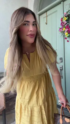 Can’t wait to wear this beautiful dress sunday for church ⛪️ 💛💛💛😍😍 i got it here at the TikTok shop 🛍️ #tiktokshop #dresstoimpress #yellowdress #modestdress #churchootd #momootd #summervibes #fyp 