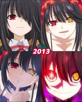 Kurumi del año 2013 al año 2025 y como se nota la mejora y que la versión del año 2025 es la mejor versión esta muy linda, muy bella, muy hermosa, muy guapa y muy sexy yo me casaría con ella y tendría 2 hijas con ella #manga #anime #novelaligera #datealive #human #spirit #kurumitokisaki 