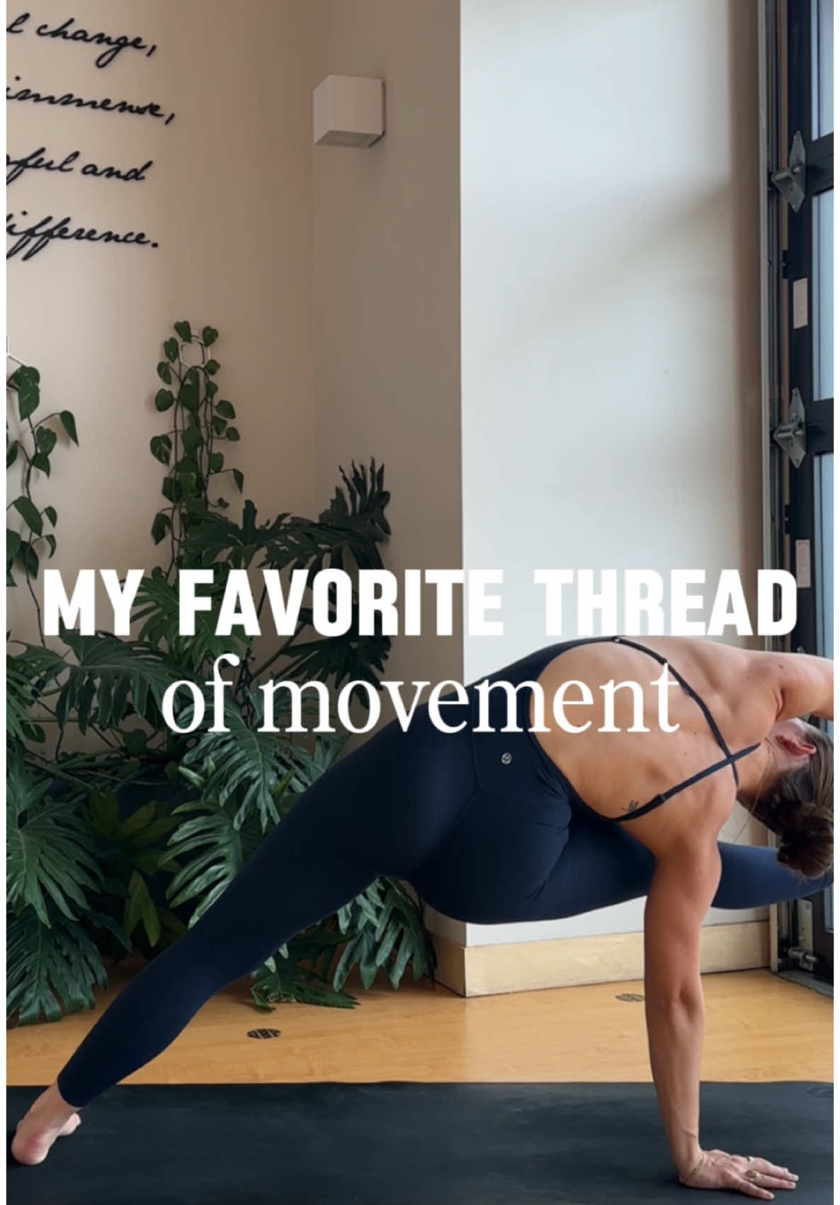 i love when a thread of movement just feels GOOD, you know?! 💫 • • #vinyasa #yogagirl #yogaflow #aesthetic #wildthing #yogapose #yoga #vinyasaflow #creativeflow #flowinspo @lululemon 