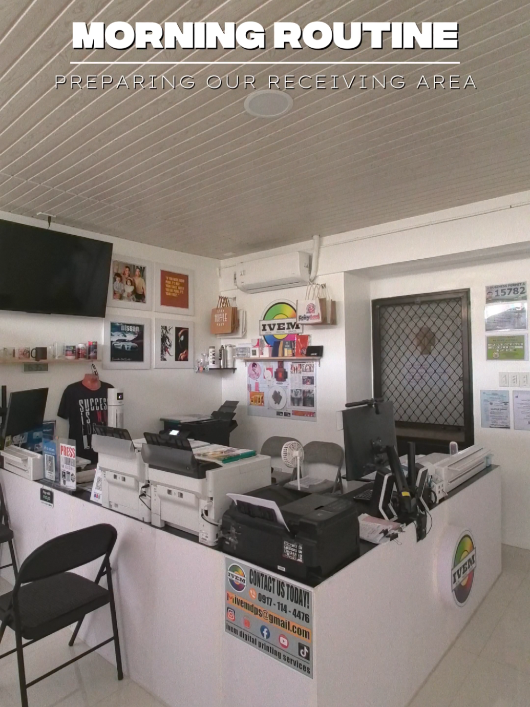 Starting Our Day In Our Printing Business. #hustlehard #workeveryday #BigDreamsSmallSteps #printingbusiness 