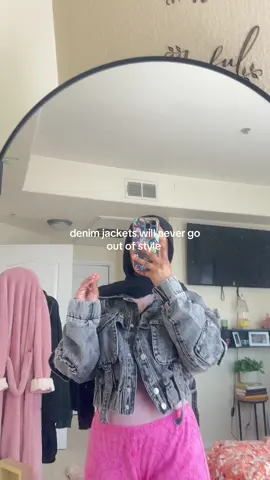 Got a medium •	#JeanJacket 	•	#DenimJacket 	•	#DenimStyle 	•	#LayeredLooks 	•	#WardrobeStaple 	•	#TimelessStyle 	•	#DenimOutfit 	•	#JeanJacketSeason #hijabifashion #hijabitiktok #fypシ #fashionnova •	#StreetStyle 	•	#CasualLook #springstyle 