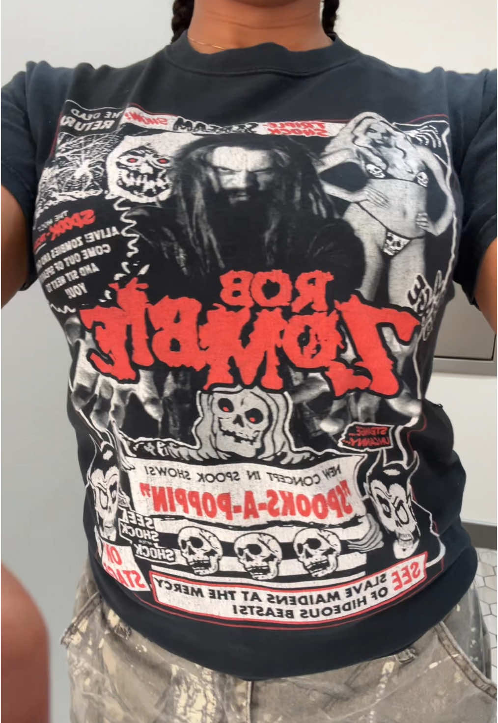 OG @Rob Zombie merch from a concert my uncle went to years ago #rock #robzombie #blacksunshine #fyp