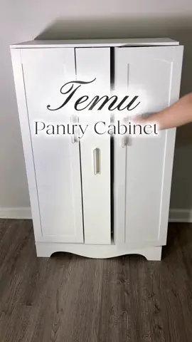 organize my new pantry with me! 🥫✨ you can find this cabinet in the Temu app by searching code dxh2968 #pantryorganization #cabinet #pantry #organization #temufinds #furniture #kitchenfurniture #temu #pantrycabinet