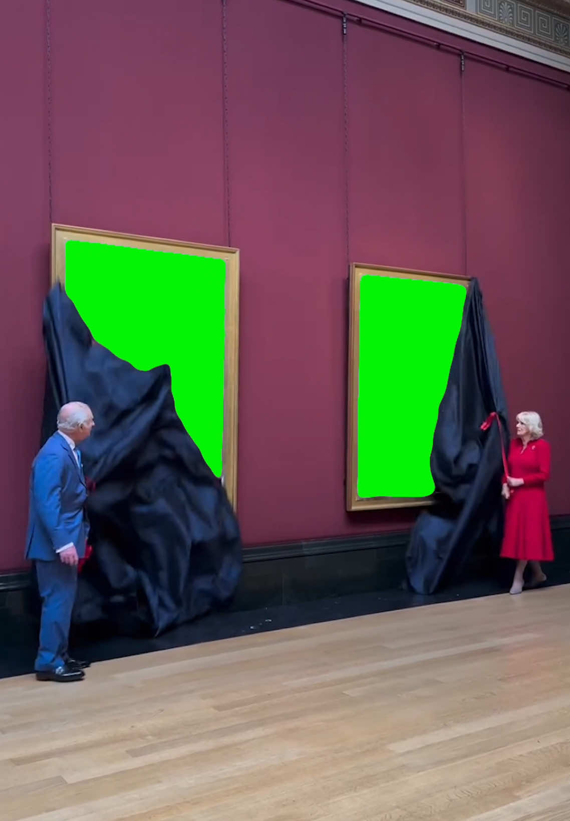 Royal Portraits | Green Screen #kingcharles #kingcharlesiii #kingcharlesportrait #theroyalfamily #king #uk #england #meme #memes #fyp 