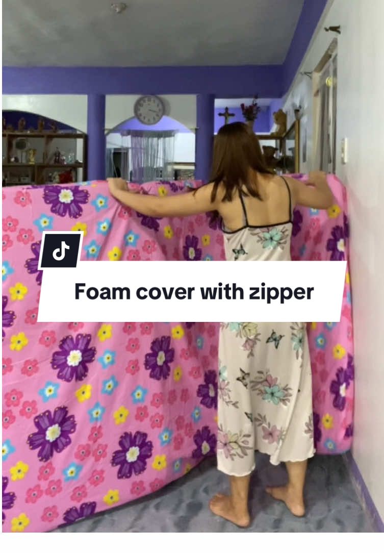 No more lukot or gusot na cover ng foam hindi na din matataggal! #foamcover #bedsheets #bedsheetswithzipper #fyppppp 