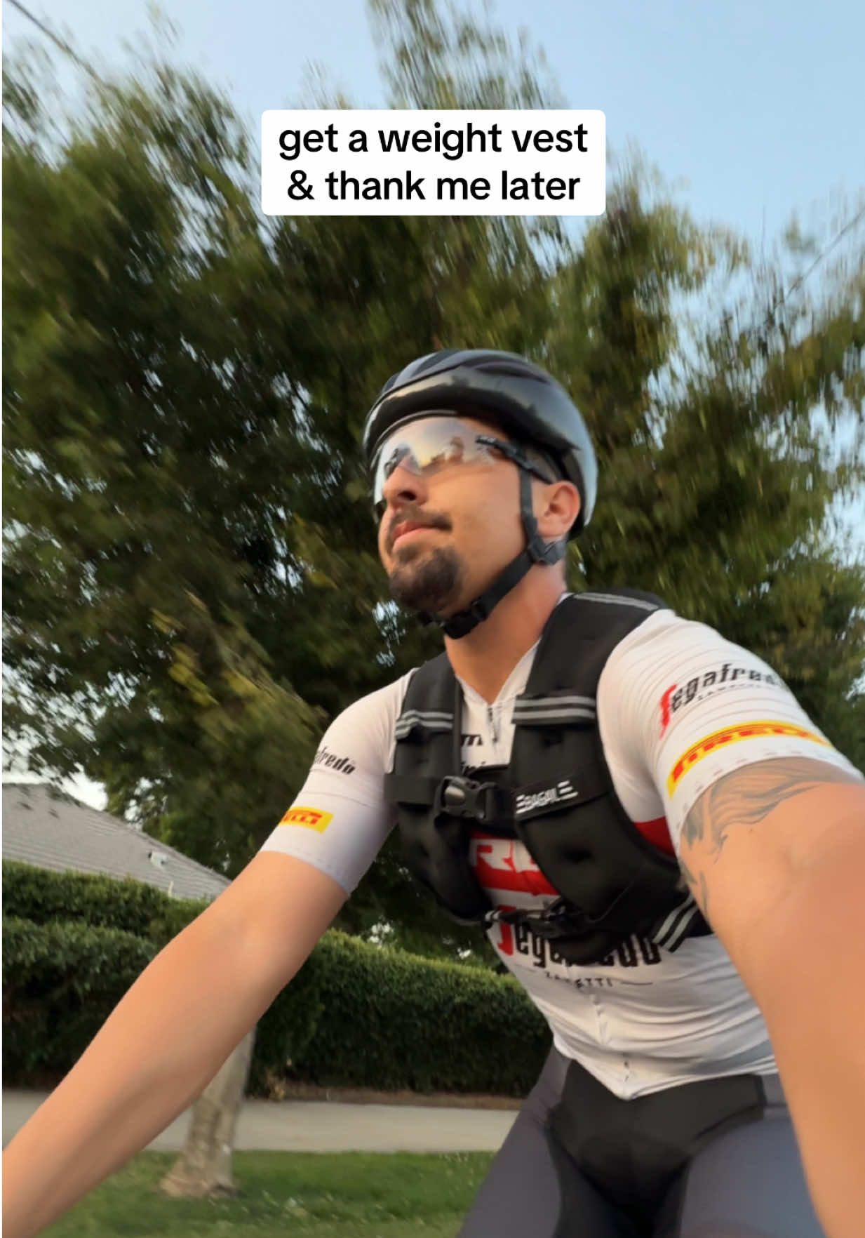 15 lbs is just enough to make it harder #workout #weightvest #cycling #fyp
