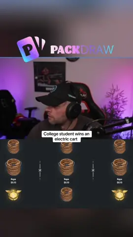 College student wins an electric cart #kickstreaming 