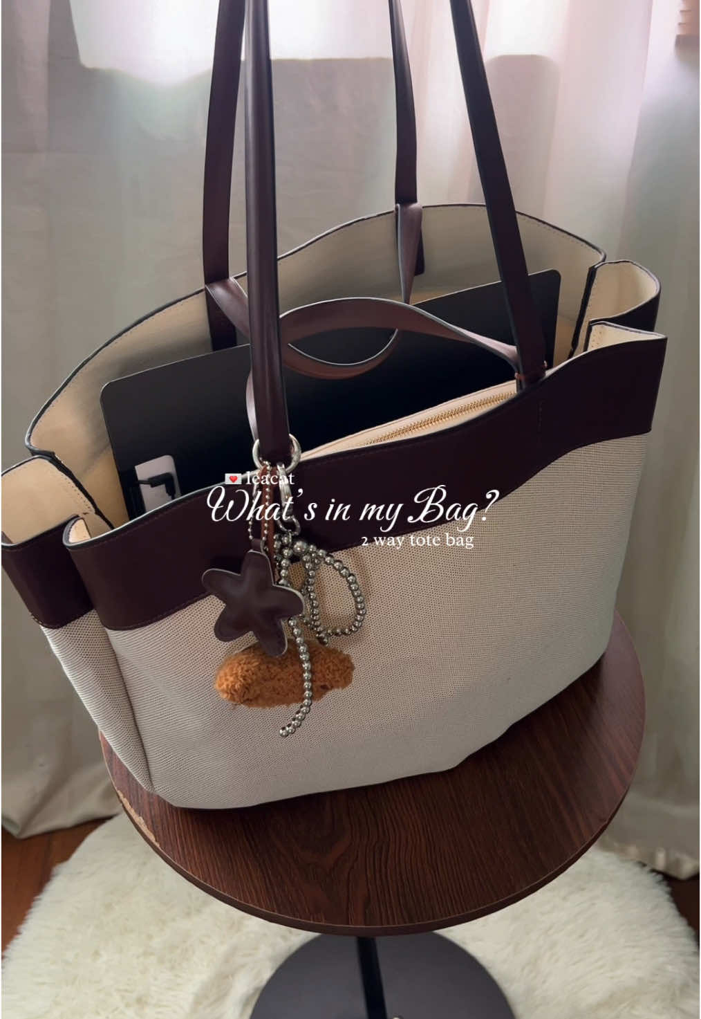 Replying to @Fred  i’m obsessed w my large capacity 2 way tote bag ! 👀🤎 #largecapacitybag #totebag #officebag #bag #bagforwomen #fyp #trending #viral 