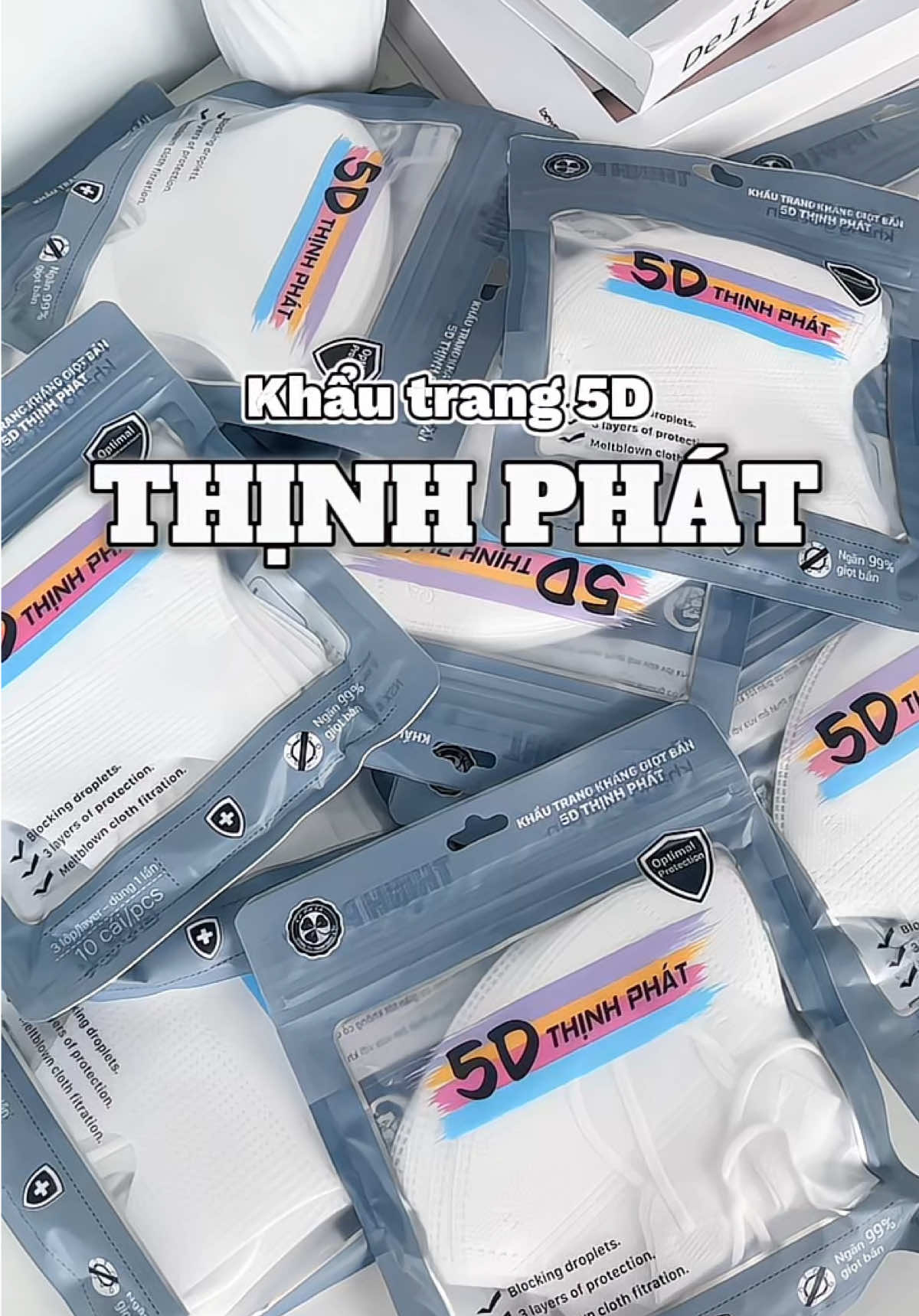 Khẩu trang 5D Thịnh Phát 500c mà hạt 🌰 nè #unboxing #review #khautrangthinhphat #khautrangthinhphat5d #khautrang500chiec 