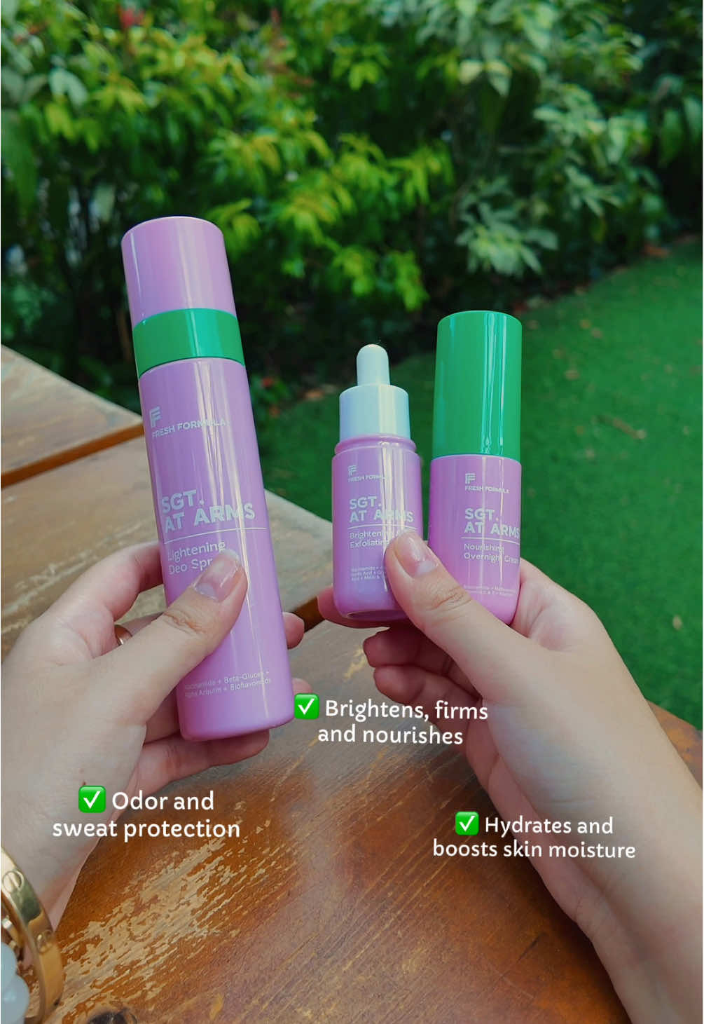 Progress isn’t perfect—but your underarms can be pretty close 😉 The Sgt. At Arms All-Around Trio is your go-to for 💧sweat control, 🌟 brightening, and 🫧skin-smoothing power. Underarm care that’s affordable, effective, and Filipino skin-approved!  📲 Grab yours now!  #FreshFormula #SgtAtArms #SgtAtArmsDeoSpray 