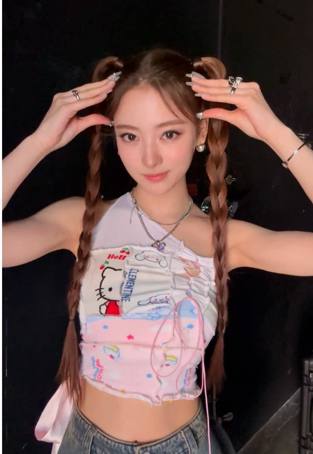 안나 ‪‪❤︎‬ 시나모롤 ૮₍ ˶ᵔ ᵕ ᵔ˶ ₎ა #MEOVV #미야오 #ANNA #안나  #HANDSUPchallenge #HANDSUP #MEOVV_HANDSUP #MYEYESOPENVVIDE #THEBLACKLABEL #더블랙레이블 