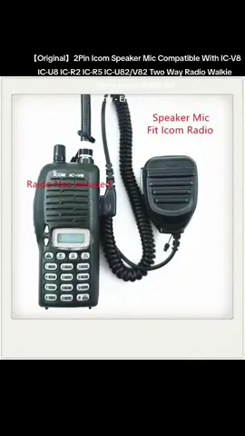 【Original】2Pin Icom Speaker Mic Compatible With IC-V8 IC-U8 IC-R2 IC-R5 IC-U82/V82 Two Way Radio Walkie Talkie under ₱288.00 Hurry - Ends tomorrow!
