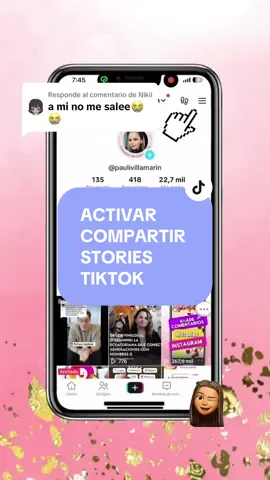 Respuesta a @Nikii ¿No te sale la opción de compartir stories en TikTok? Te enseño paso a paso cómo activarla desde tu cuenta. ¡Ojo! Aunque tengas activada la opción “Todo el mundo”, no todos los vídeos se pueden compartir, ¡TikTok manda! Si tienes dudas, déjamelas en comentarios. ☺️ #TikTokTips #tutorialTikTok #redessociales #aprendetiktok #paulivillamarín #storytime #redessociales #españa #asesoria #emprende #emprendimiento #ecuador #ecuatorianosenespaña 