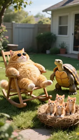 The orange cat also has such a day.