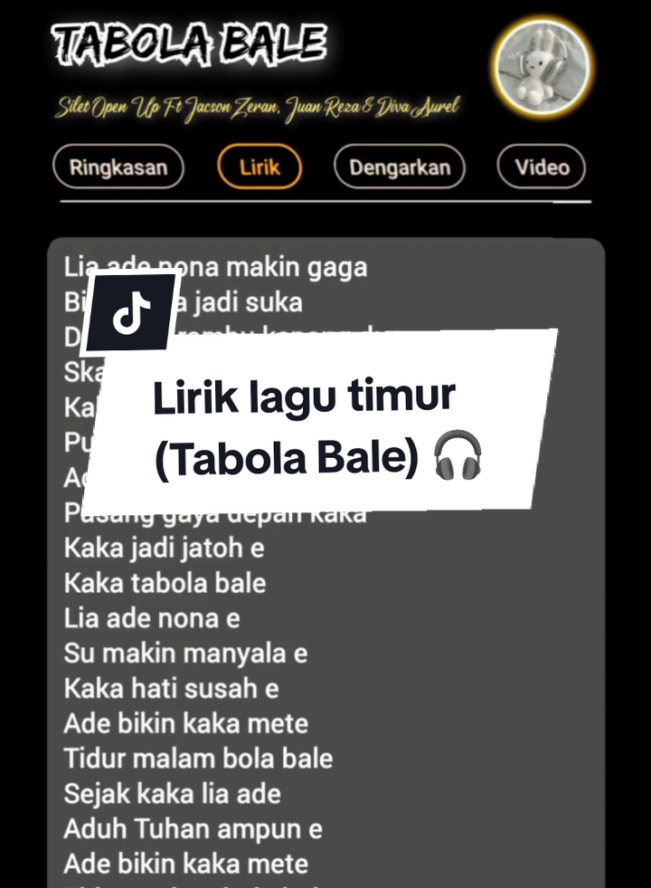 Lirik lagu timur 
