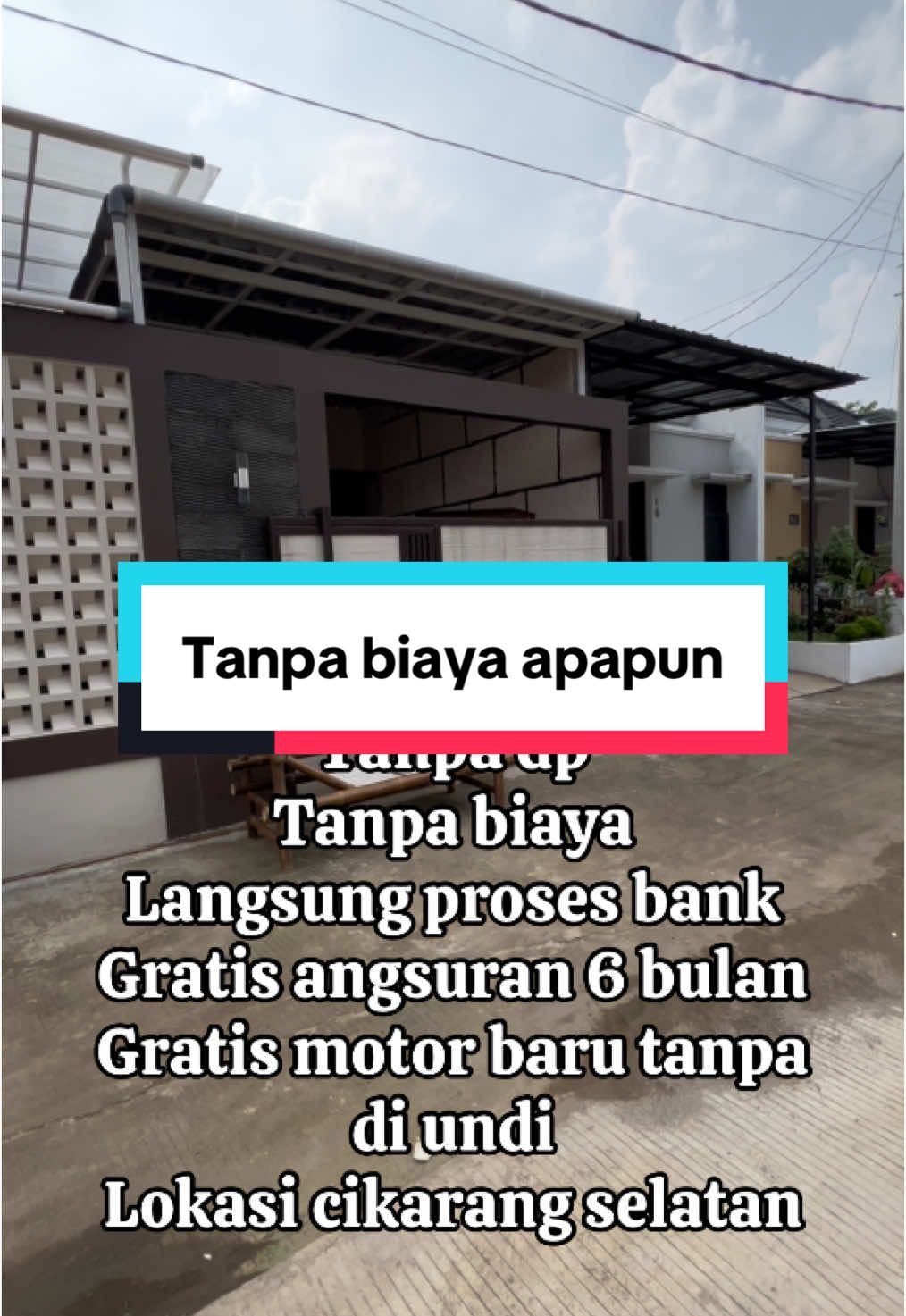 Punya rumah bisa tanpa biaya apapun Gratis angsuran 6 bulan Berhadiah motor tanpa di undi Lokasi cikarang selatan Minat hub 0881010071059 #rumahminimalis #rumahidaman #rumahmurah #fyp #virall 