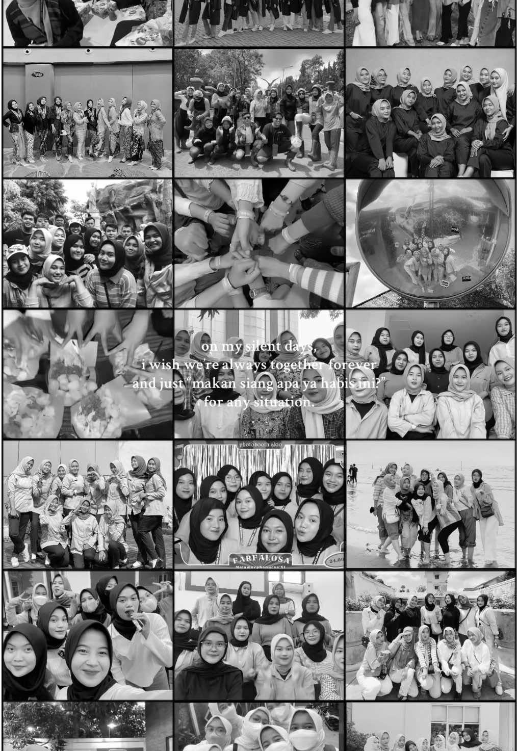 longing for the life of tembalang at that time. i am beyond lucky to have them, and i hope they always know how much they mean to me. it’s been almost a year since we graduated, i just want to say thank you so much to you who have equalised me since the beginning of college. thank you for crying and laughing together, thank you for being a part of my life, and thank you for always being together with each other. I love you more than anything! #friendship #foryou 