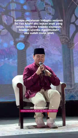 Kadang yang terlihat kuat pun... bisa capek, bisa lelah. Gak semua cerita bisa dibagi ke orang lain, tapi semua rasa bisa ditumpahin ke Allah. Semoga ujian ini pelan-pelan dimudahkan ya🥹 Tenangin hati kamu yuk! ___________________________ JADWAL EVENT MENATA HATI SELANJUTNYA : Garut = 18 Mei  Lampung = 29 Juni Jogja = 06 Juli Daftar yuk!  Klik link di bio yaaa😉 #menatahati #ahilmanfauzi #ustadzhilmanfauzi #menatahatibandung #menatahatibekasi #menatahatibogor #menatahatikarawang #menatahatisemarang #menatahatijakarta #menatahaticirebon #bandung #bekasi #bogor #karawang #jakarta #semarang