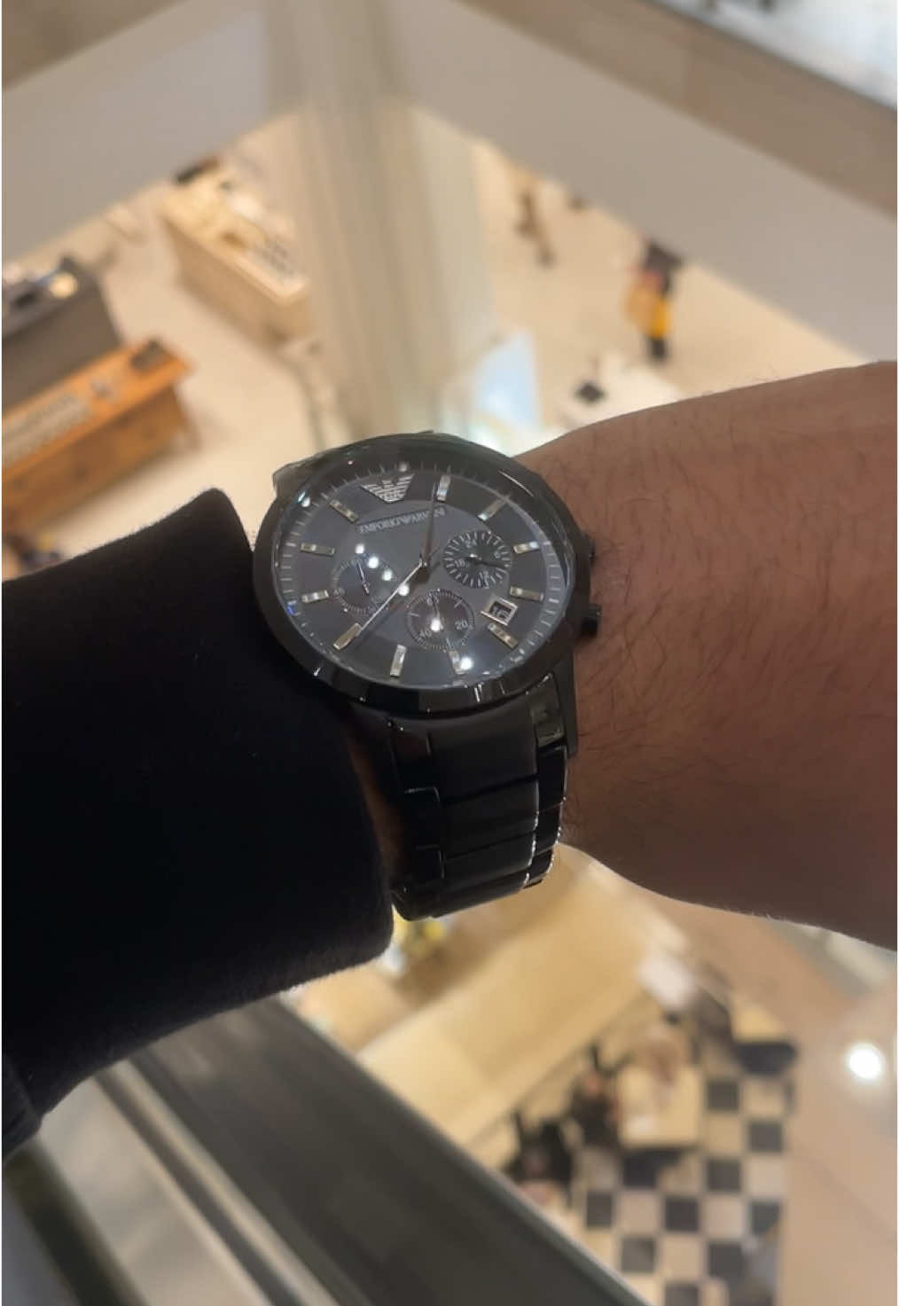 Emporio Armani Stainless Steel Black Dial Watch ⌚️  Best price you'll find on the internet guaranteed ✅  DM us to purchase or for any enquiries 📩 #emporioarmani #watch #timepiece #luxury #affordable #forsale #fyp #quality #wristwatch 