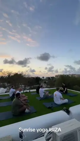 Trying a different side to the island #YOGA #ibiza #sunrise 