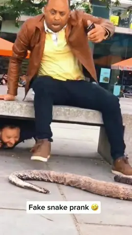 Fake snake prank 🤣🤣  #scare #scarepeople #scareprank #funny #funnyprank #jumpscare #scaring #jumpy #viral 
